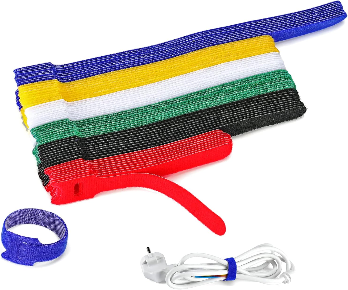 60 Pcs Reusable Fastening Cable Ties,Adjustable