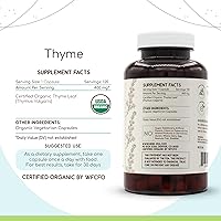 Vista 3 de HerbEra Thyme USDA Organic 120 Cápsulas Suplemento de hierbas naturales Cápsulas vegetarianas orgánicas certificadas y tomillo orgánico