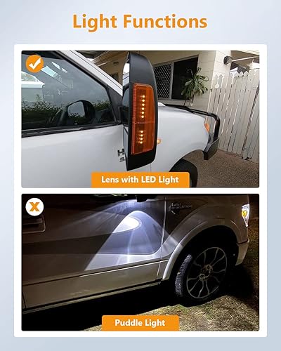 Miniatura 3 de Espejos de remolque aptos para Chevy Silverado 3500Suburban 15002500 Tahoe 1500HD 2003-2006 para Chevy Silverado 3500Suburban 1500HD, luz de señal