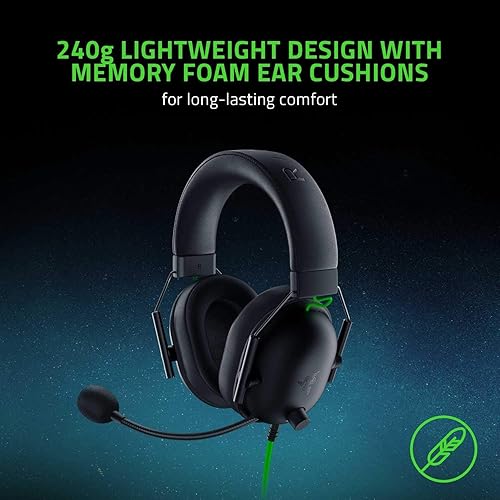 Miniatura 6 de Razer BlackShark V2 X Auriculares para juegos sonido envolvente 7.1, controladores de 1.97 pulgadas, almohadilla de espuma viscoelástica