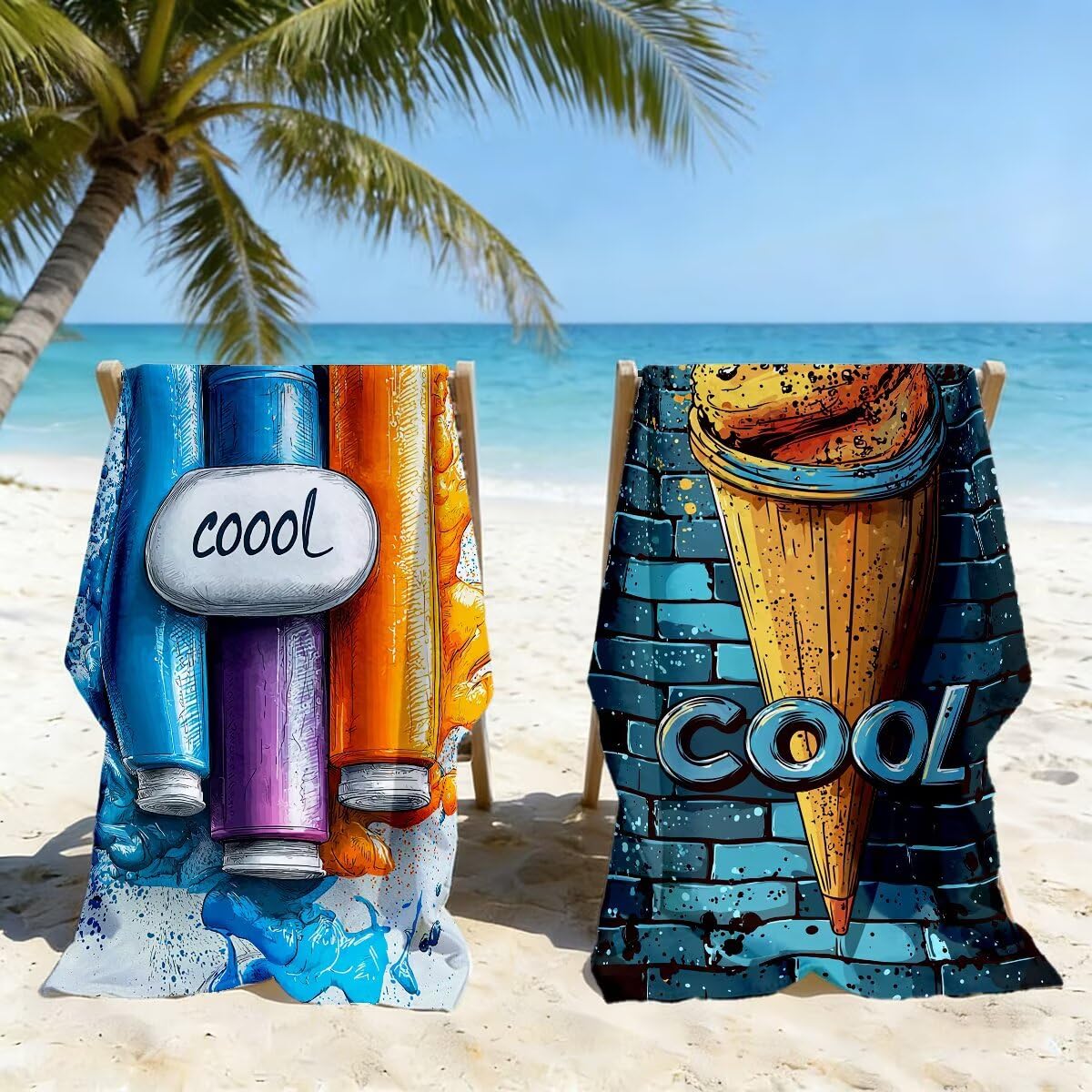 Ręcznik plażowy XXL, 90 x 180 cm, zestaw 2 szt., ręcznik plażowy z mikrofibry, szybkoschnący, do sauny, fitness, bez piasku, ręcznik plażowy, do sauny, duży ręcznik kąpielowy, prezent dla kobiet -4719