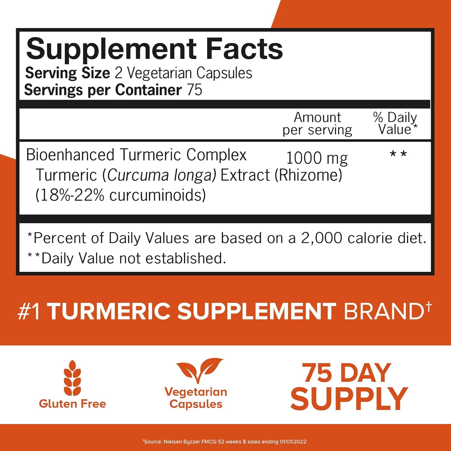 Qunol Turmeric Curcumin 1000mg, Ultra High Absorption Supplement, 150 Count — Amazon image 3