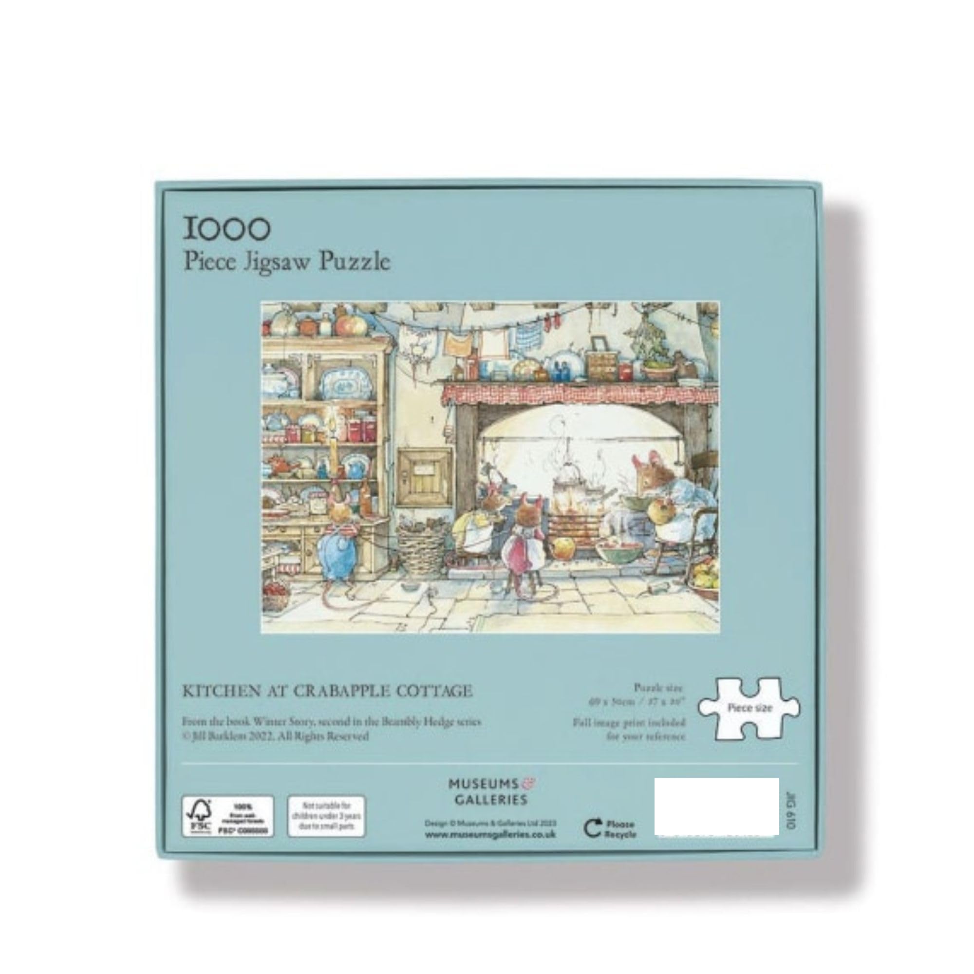 Museums & Galleries Brambly Haie – Lot de 2 puzzles de 1000 pièces pour adultes – Belles scènes de campagne illustrées – Cadeau pour les amateurs de nature et de livres