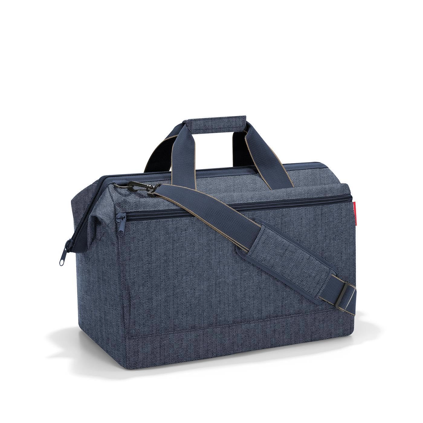 Reisenthel MK4113 ALLROUNDER L POCKET HERRINGBONE DARK BLUE Gym Bag Femme HERRINGBONE DARK BLUE Taille Unica