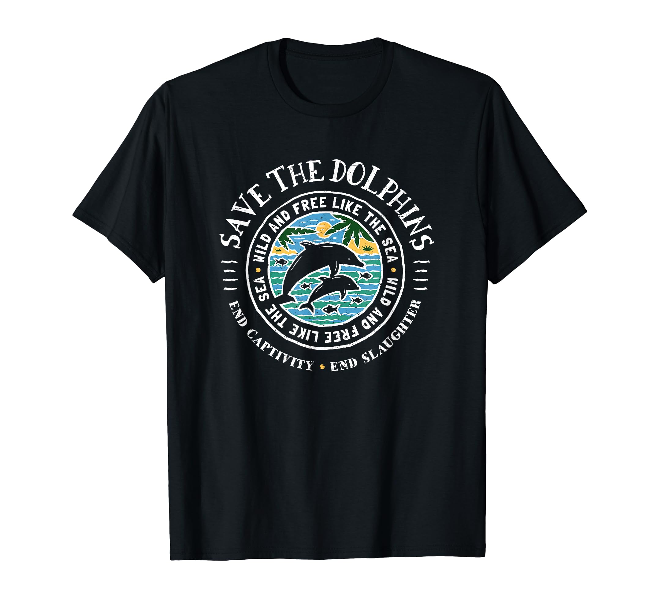 Save The Dolphins Art Gift Co.Save The Dolphins Conservation End Captivity T-Shirt