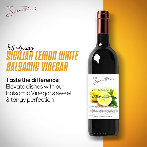Miniatura 2 de Chef Jean Pierre's Vinagre balsámico italiano – 12.5 oz (12.7 fl oz) rico sabor a limón, 12 años de edad tradicional en barril – Ideal para mejorar
