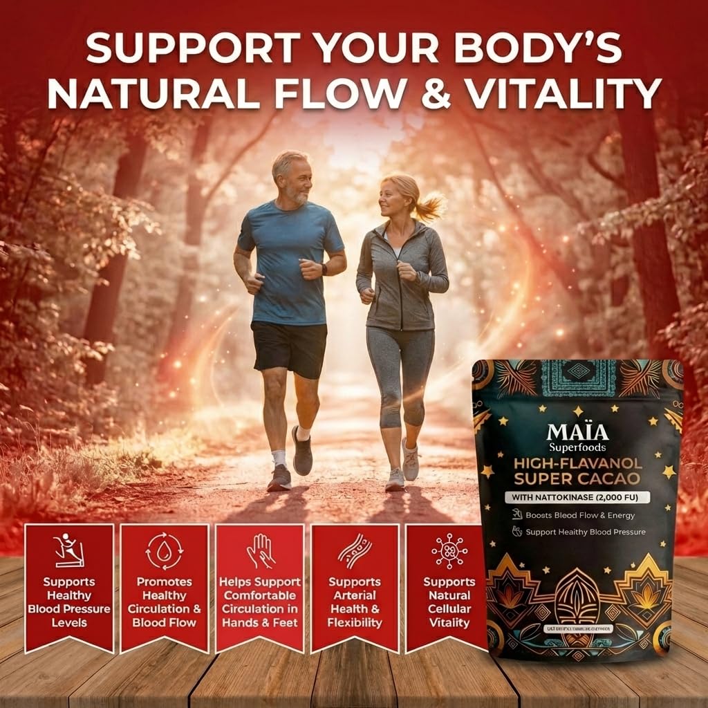 Maia Ceremonial Cacao | Super Cacao | High Flavanols | Supports Healthy Blood Pressure, Cardiovascular Wellness | Theobromine