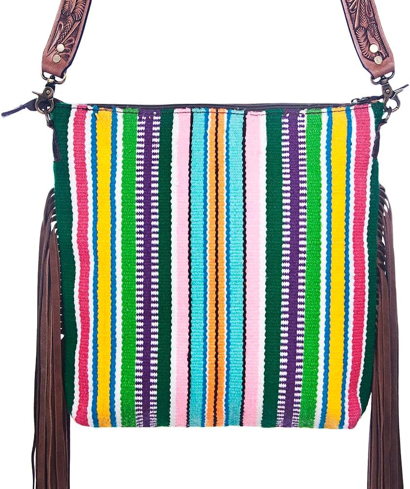 American Darling Cross Body Hand Tooled Saddle Blanket Genuine Leather Western Women Bag Handbag Purse | Crossbody for |Cute