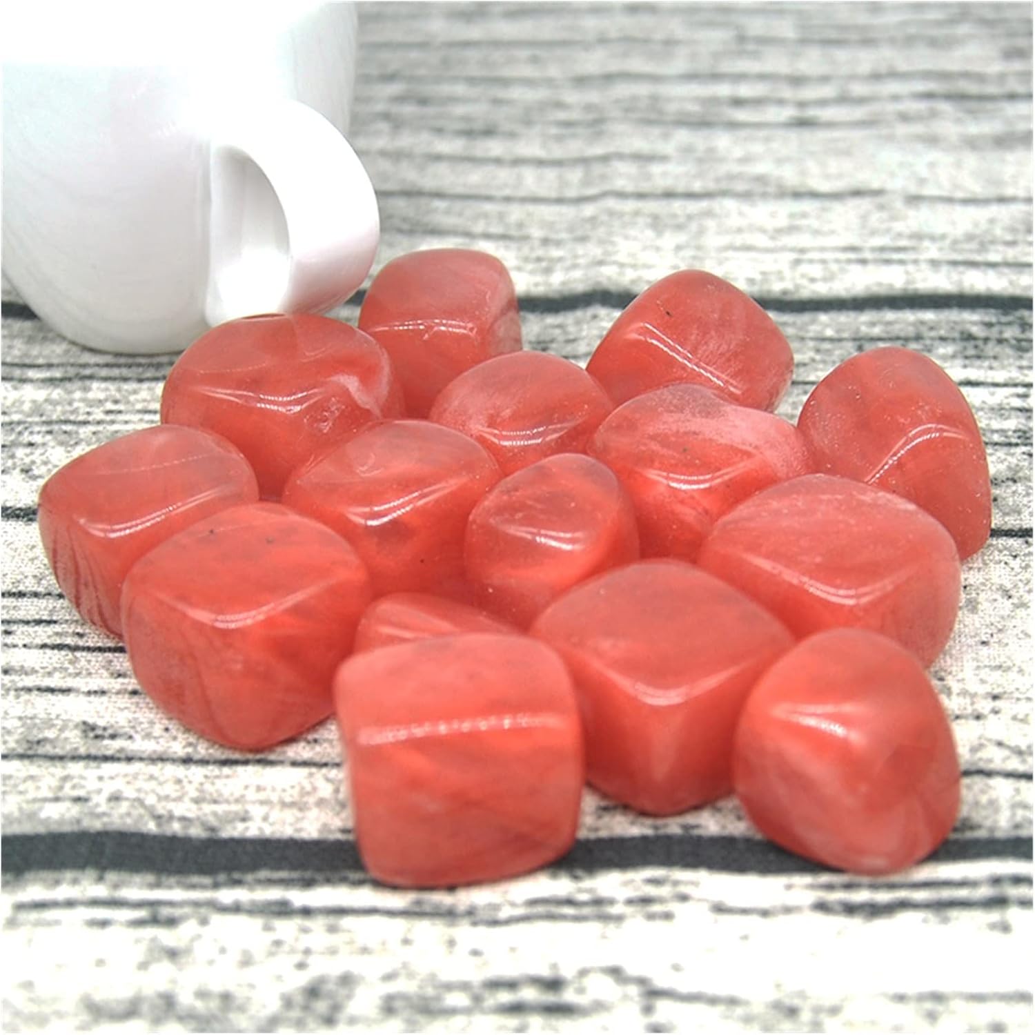 AMAZWI Natural Crystal Rough Natural Cherry Quartz Gravel Specimen Size Irregular Tumbled Stones Reiki Healing Crystal Quartz Mineral Home Aquarium (Color : Cherry Quartz, Size : 200g)