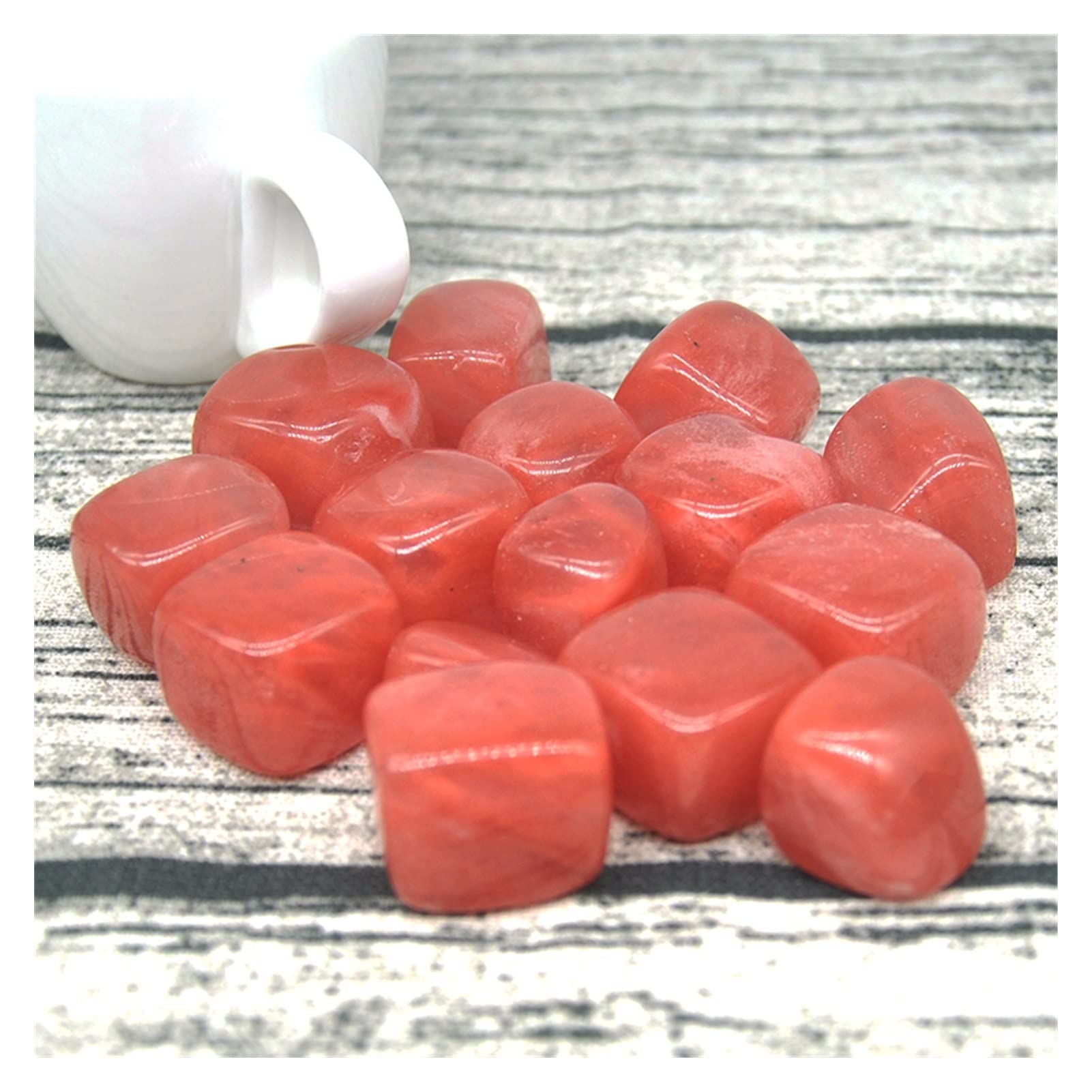 Cristallo naturale ruvido Quarzo ciliegio naturale Ghiaia Dimensioni campione Pietre burattate irregolari Cristallo Quarzo Acquario domestico Collezioni di casa ( Color : Cherry Quartz , Size : One Si