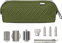 Vista 7 de Leudes Bolsa de viaje para herramientas para el cabello, estuche de transporte portátil de tiburón Flexstyle, estuche para secadora de pelo de Verde