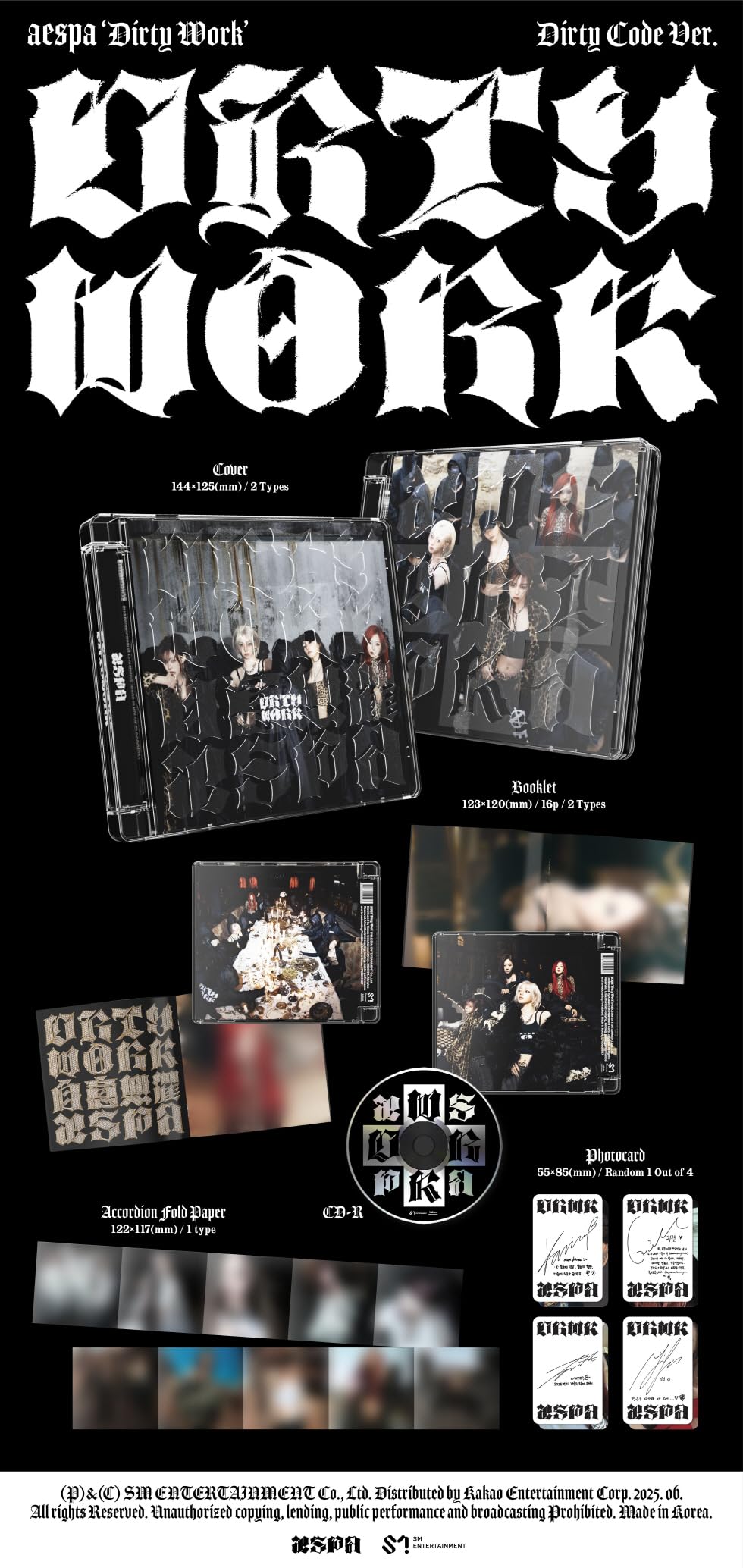 Amazon.com: aespa - Single Album [Dirty Work] Dirty Code Ver