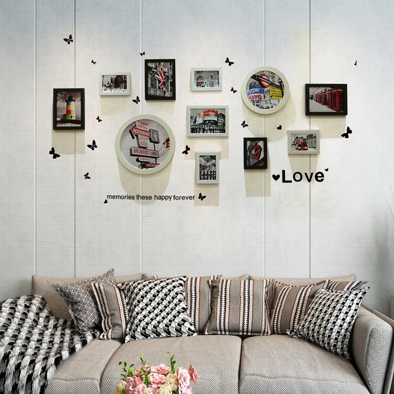 little dove Bilderrahmen-Set Bild mit Rahmen Kunststoff Bilderrahmen Rahmen Wandtattoo Wandsticker (11)