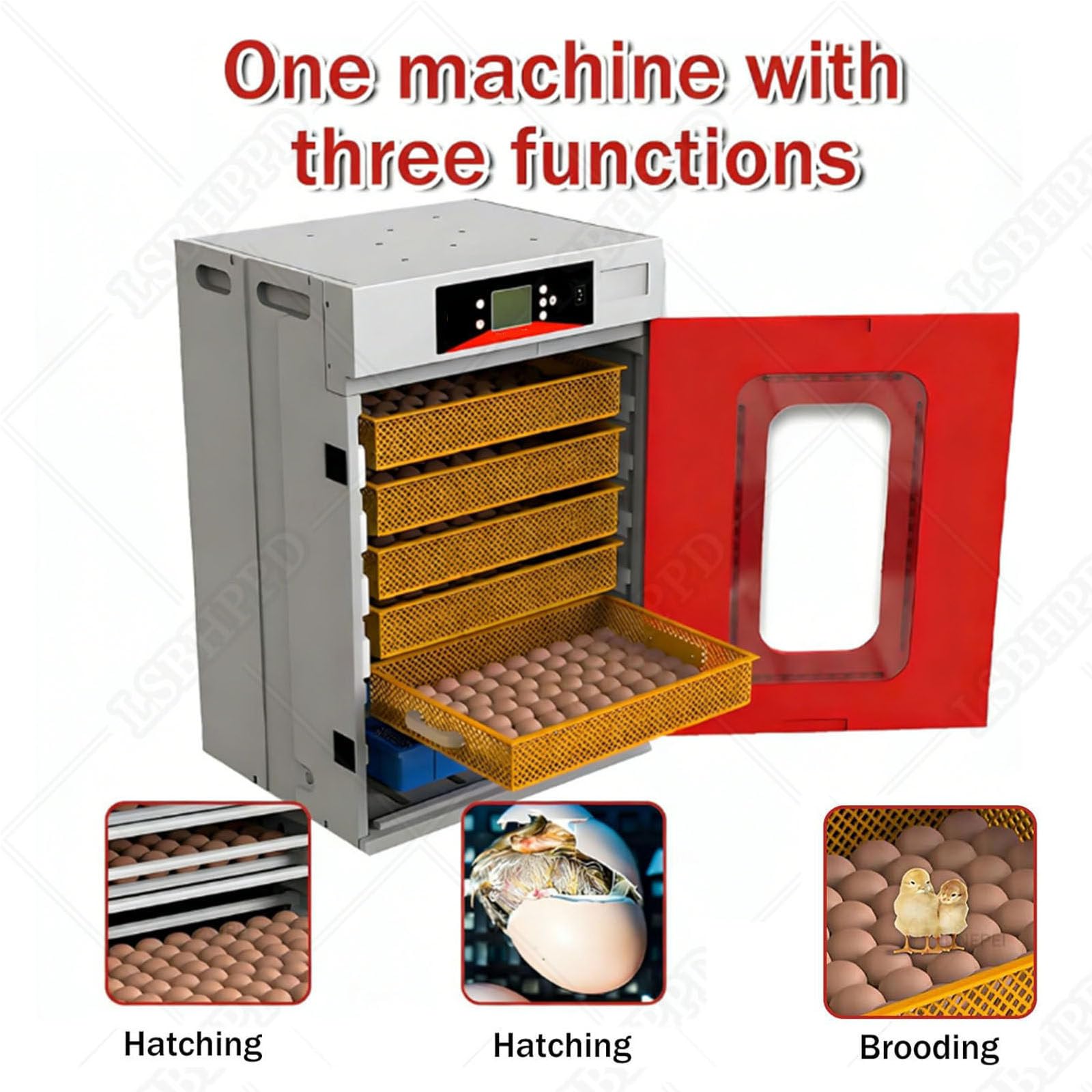 Incubadora de huevos 400 con control automático de temperatura y humedad, humidificación inteligente, duradera, para granja avícola