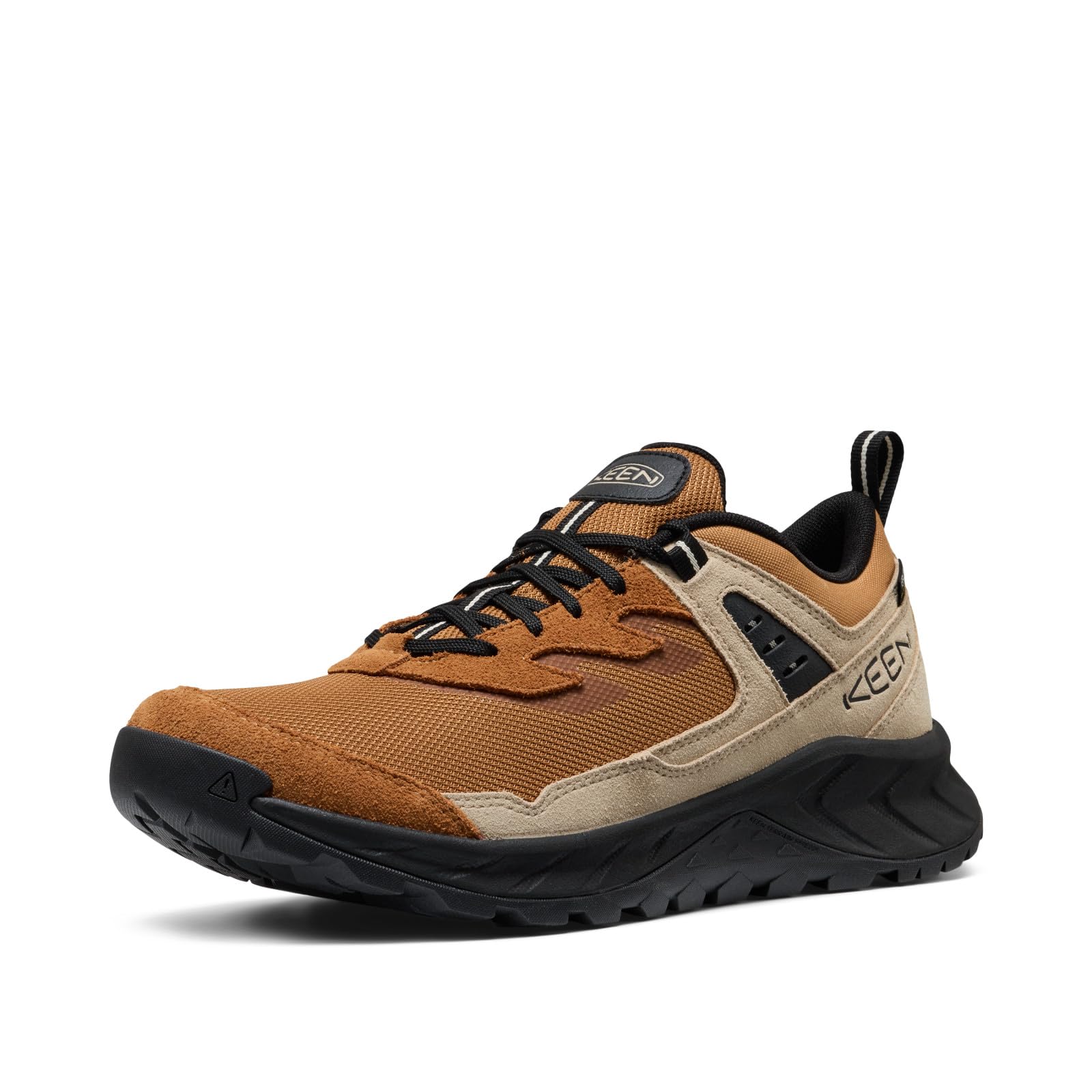 KEEN Men's Hightrail Low Height Durable Lightweight Breathable Leather Waterproof Hiking Shoes, Chipmunk/Safari, 8.5