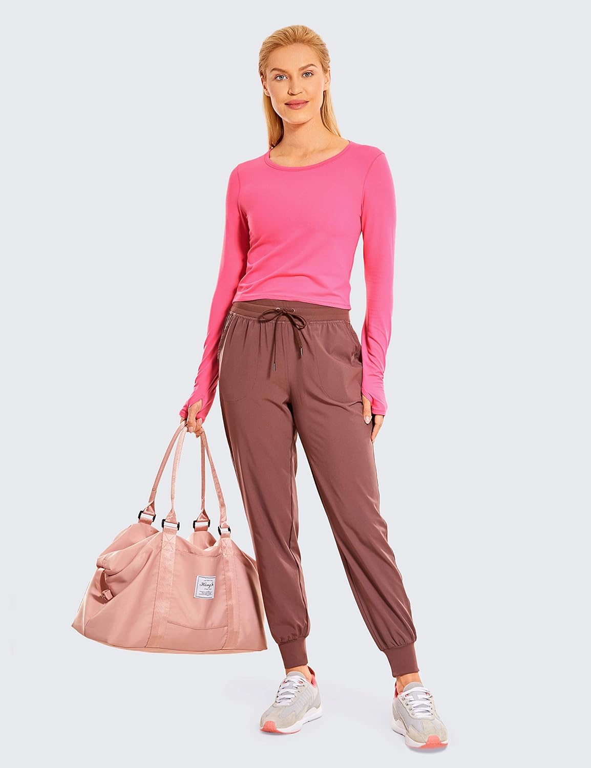 CRZ YOGA Long Sleeve Crop Tops for Women Workout Cropped T-Shirts Yoga Slim Fit Athletic Gym Shirts with Thumb Hole - Image 4