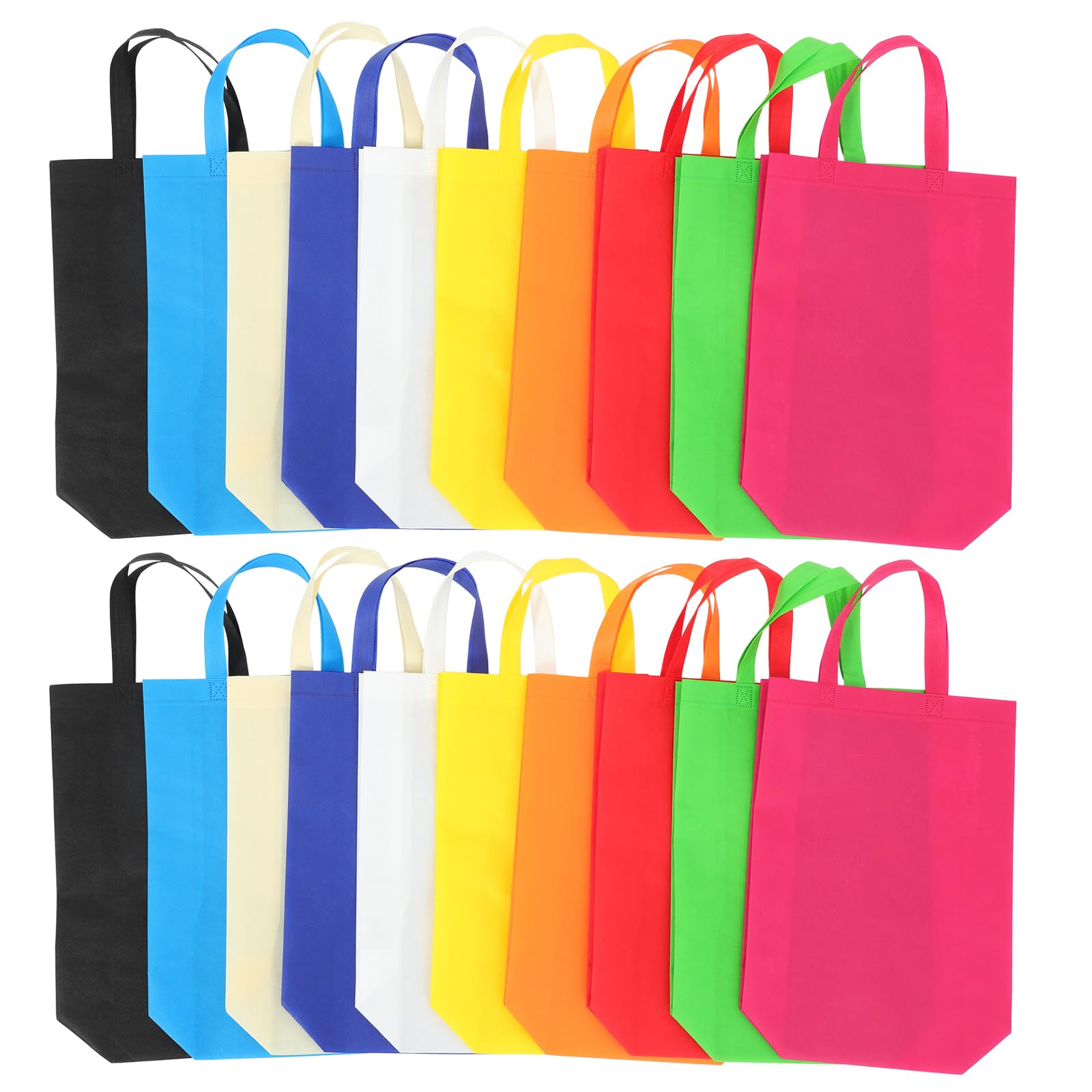 Vliesstoff Handtaschen 30 Stück, Leichte Einkaufstaschen mit Griffen