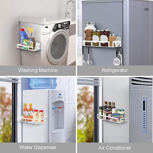 Miniatura 6 de Estante magnético para especias para refrigerador, estante organizador de especias, estante magnético de un solo nivel, ahorra espacio para cocinas