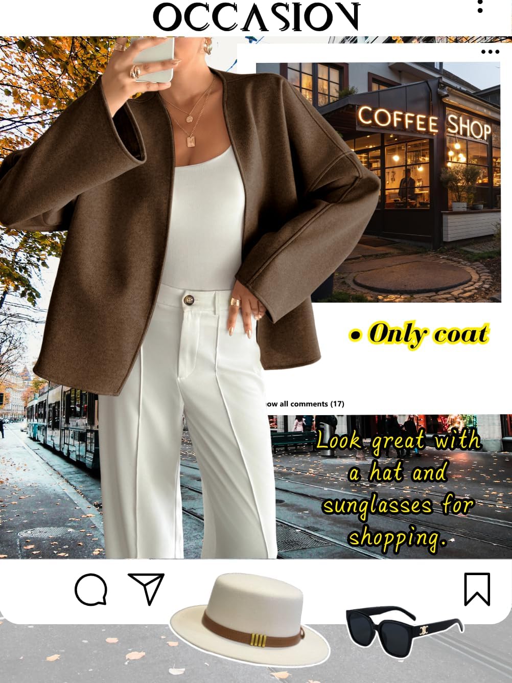 Old Money Women Cropped Pea Coat, Short Wrap Belted Blazer Jackets, Winter Work Office Business Fashion Casual Outfit - Image 5