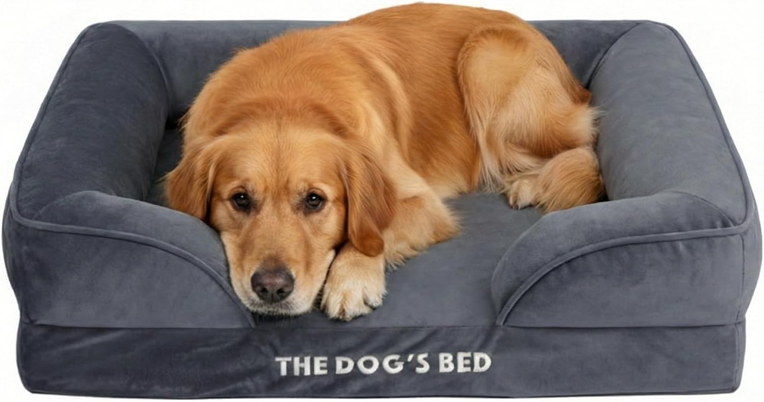 The Dog's Bed Orthopedic Bolster Egg-Crate Bed, Removable Washable Cover
