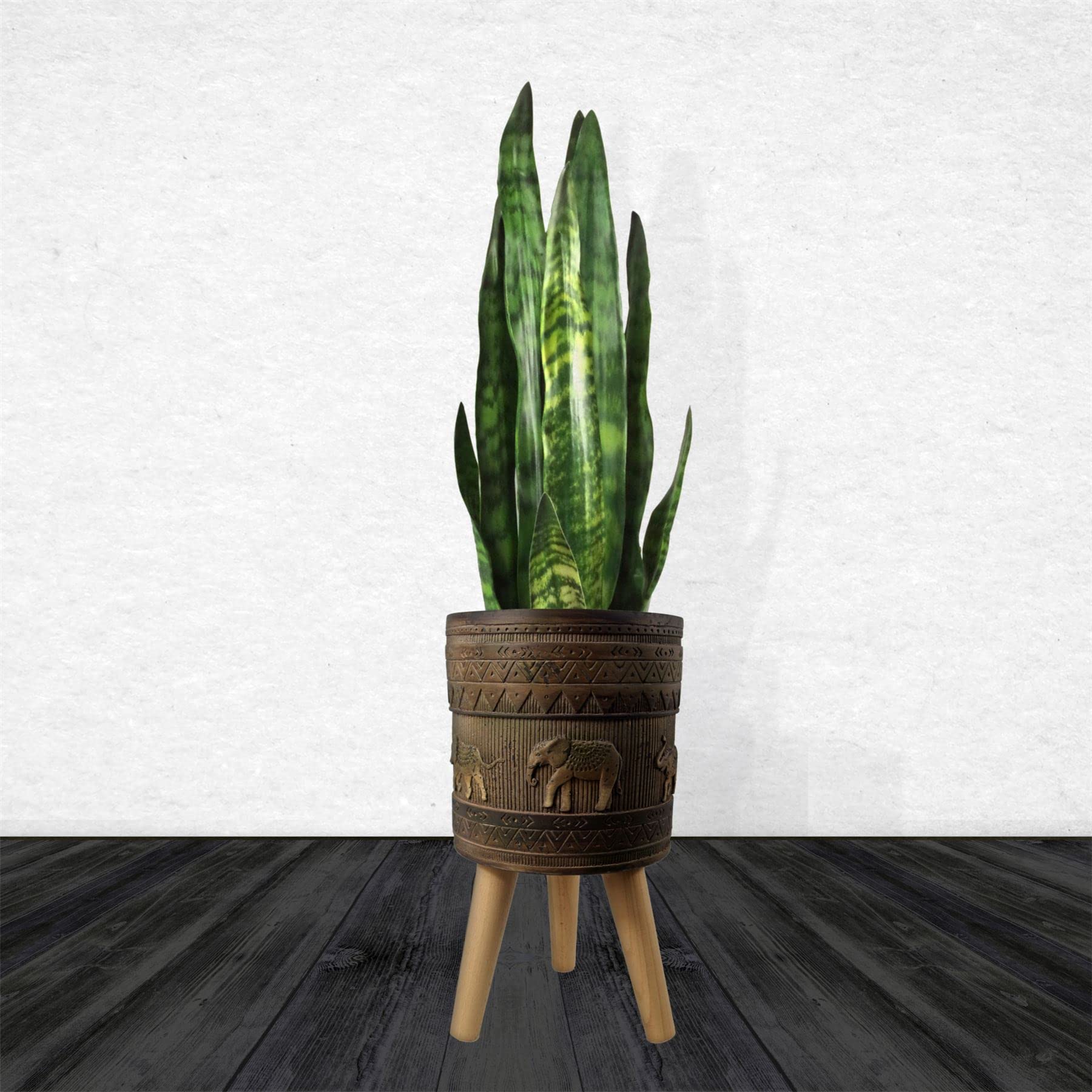 B&Q -  Elephant Composite Planter With Stand 40Cm X 21.5Cm