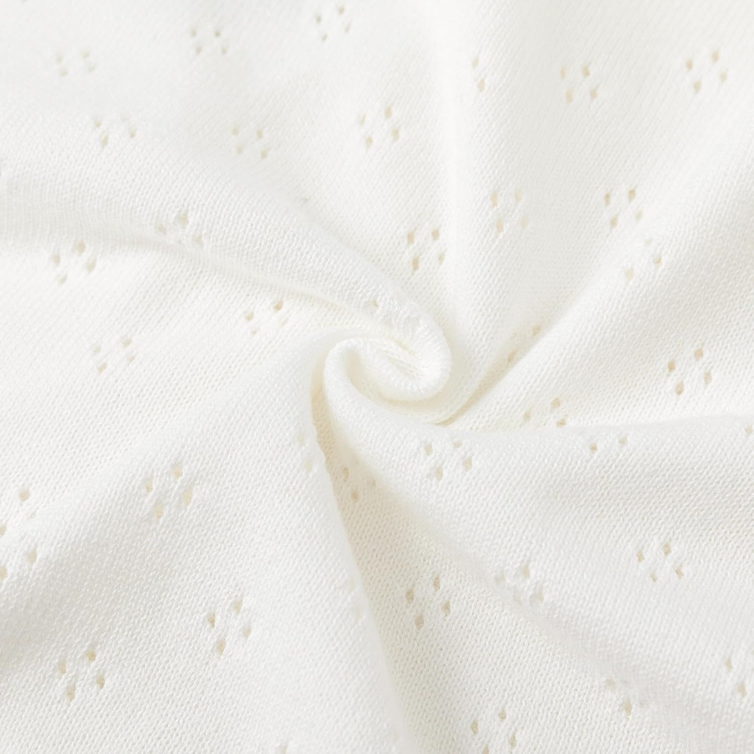 Simplee kids Baby Girl Knit Cardigan Sweater Cream Cotton Autumn Coat - Image 8