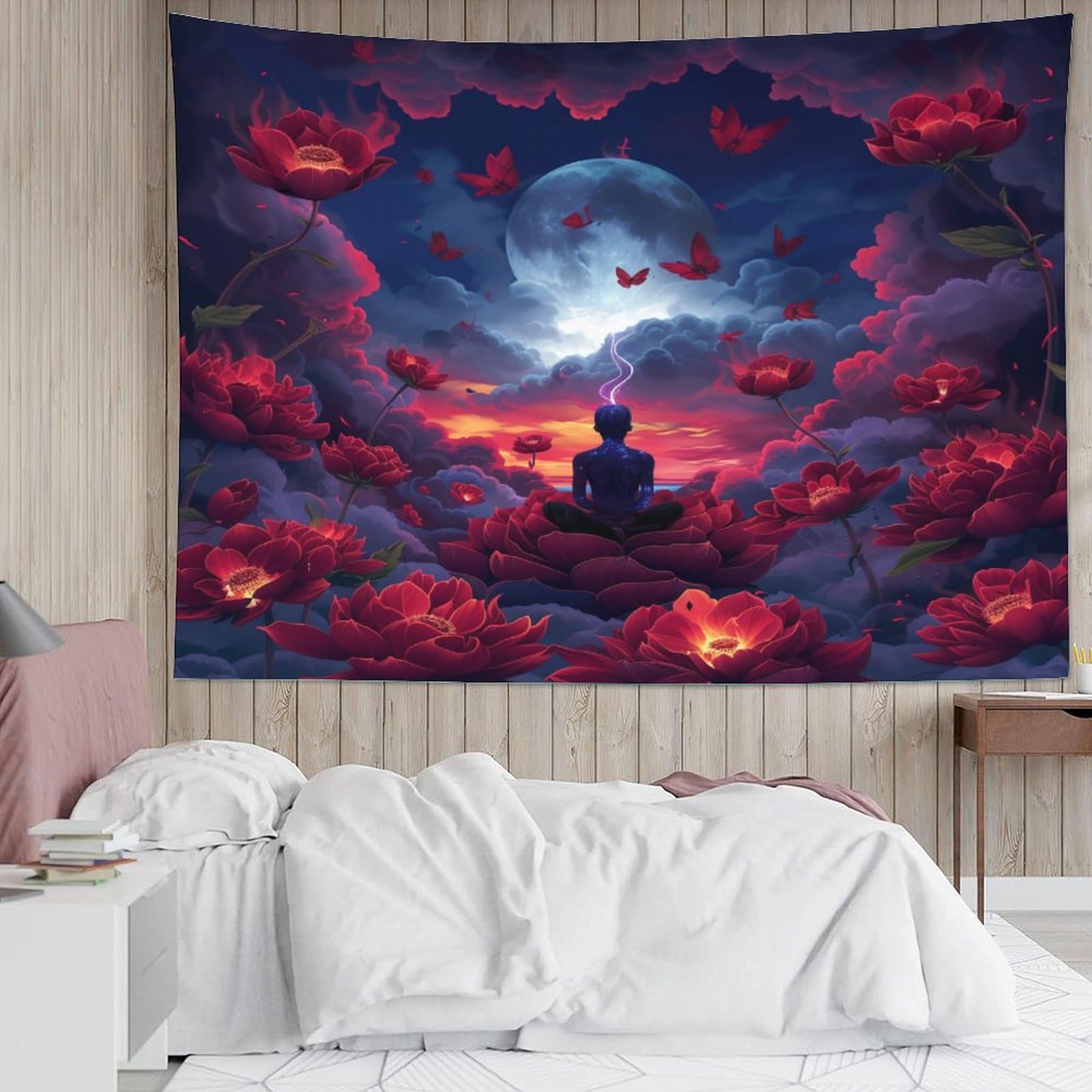 KAYZTGSDA Buddha Stampa 3D Arazzo Da Parete Poster