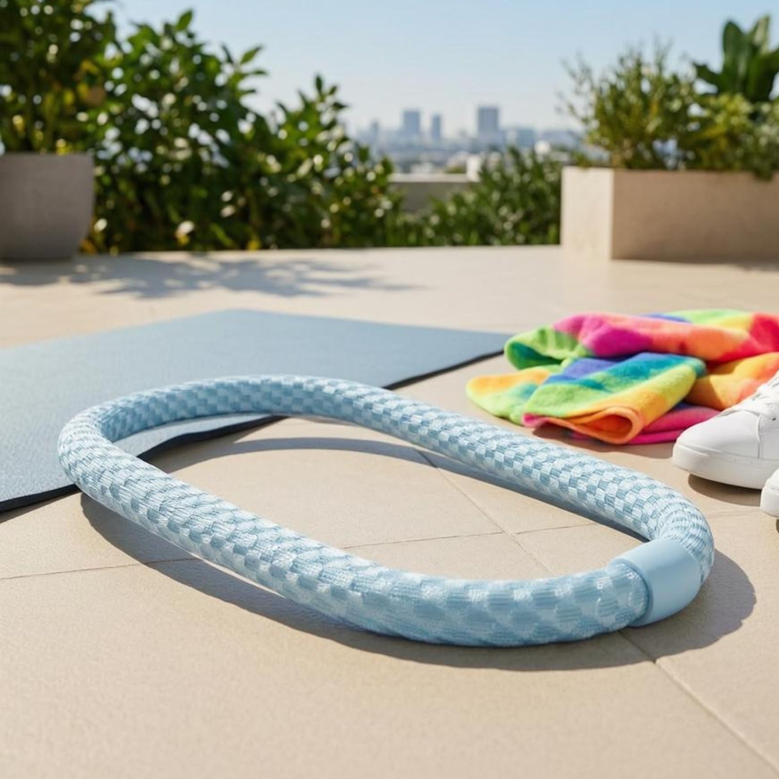 F Fityle Aro de Ejercicio Fitness Hoop Masaje Comodidad Exterior Seda Helada Cuerpo Flexible sin Costuras Adecuado para Rutina de Cintura Entrenamiento Diario, Style to 2