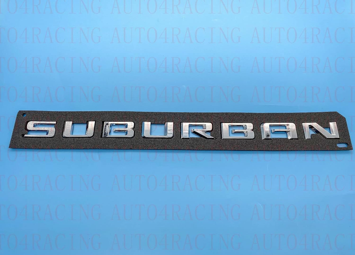 3Pcs Suburban Emblem 3D Letters Badge Letter Nameplate Sticker Replacement for 2019 2020 2021 2022 2023 Suburban Genuine 84910061 (Chrome)