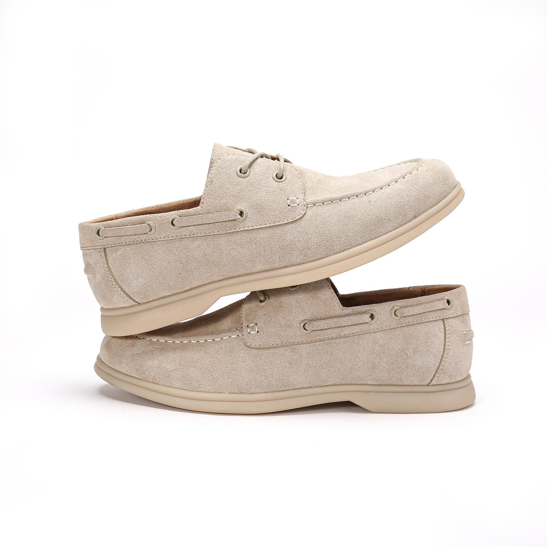 Allthemen Scarpe da Barca Uomo Casual Mocassini Classic Boat con Lacci Sneker Scamosciato Morbido Leggero