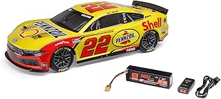 Losi 1/12 NASCAR RC Race Car Joey Logano No. 22 2025 Shell-Pennzoil Ford Mustang 2S AWD RTR Brushed On-Road Battery & Charger Included Yellow LOS1122522