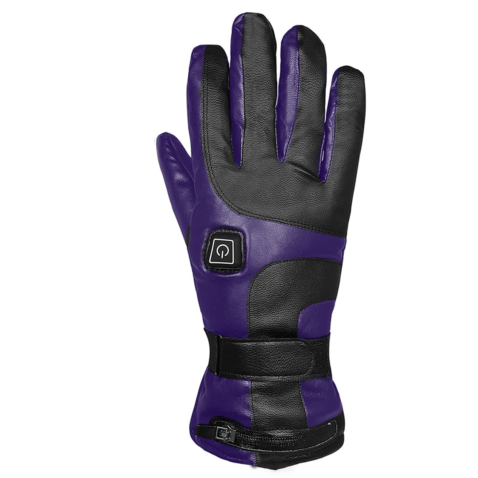 CHEWYNP Guantes calefactables de Piel sintética, para Hombres y Mujeres, Guantes térmicos eléctricos Impermeables, cálidos y cómodos, además de Forro de Terciopelo, Pantalla táctil con Bat