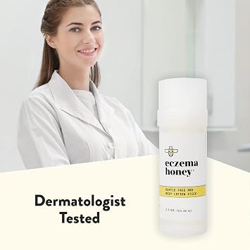 ECZEMA HONEY Gentle Face & Body Lotion Stick for Psoriasis & More (2.2 Oz) | Moisturizing Colloidal Oatmeal Hand Cream for Extremely Dry Skin - Eczema Lotion Helps Dermatitis