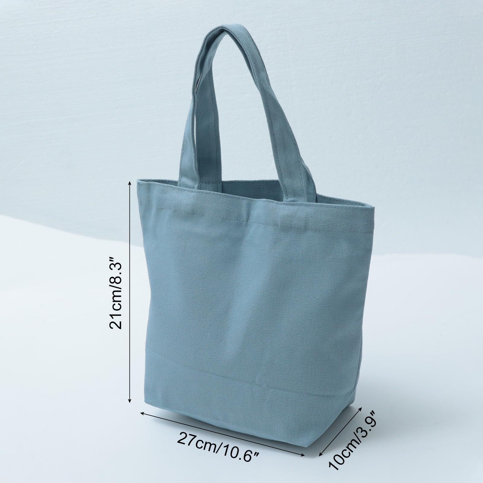 PATIKIL Canvas Tote Bag for Women Small Canvas Bag with Handles Bulk Cotton Sturdy Reusable Mini Lunch Tote Bag Washable DIY for Personalized Crafts Vinyl Dye Gifts Lunch Bento - Image 2