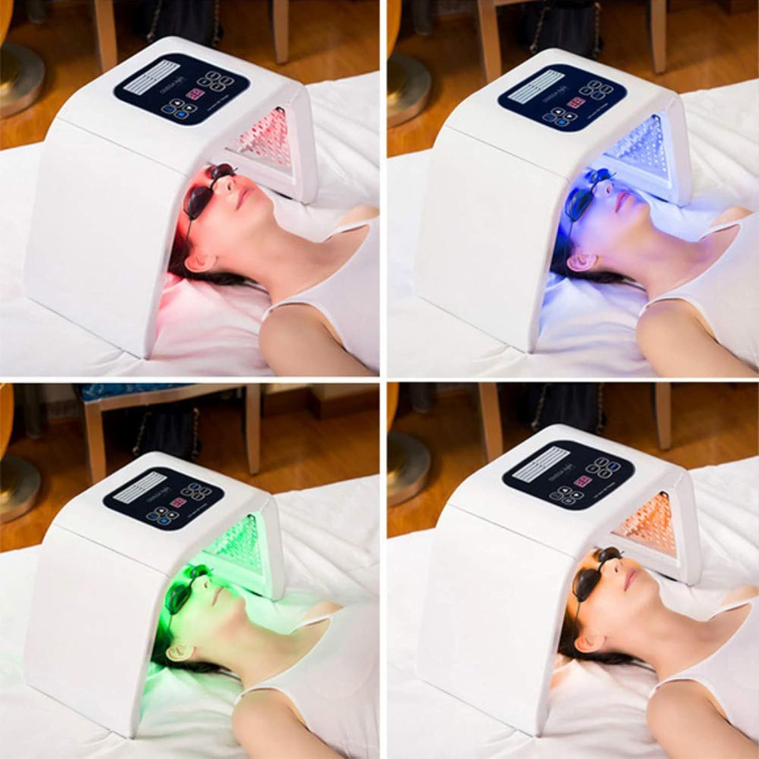 Elitzia ETD243 Gesichtsmaske mit 7 Farben, tragbar, Phototherapie, Gesichtspflege, für Zuhause, Salon, Gesichtspflege, Reparaturen, Hauthilfe, absorbiert und wiederherstellt junge Haut, Spa PDT-Gerät