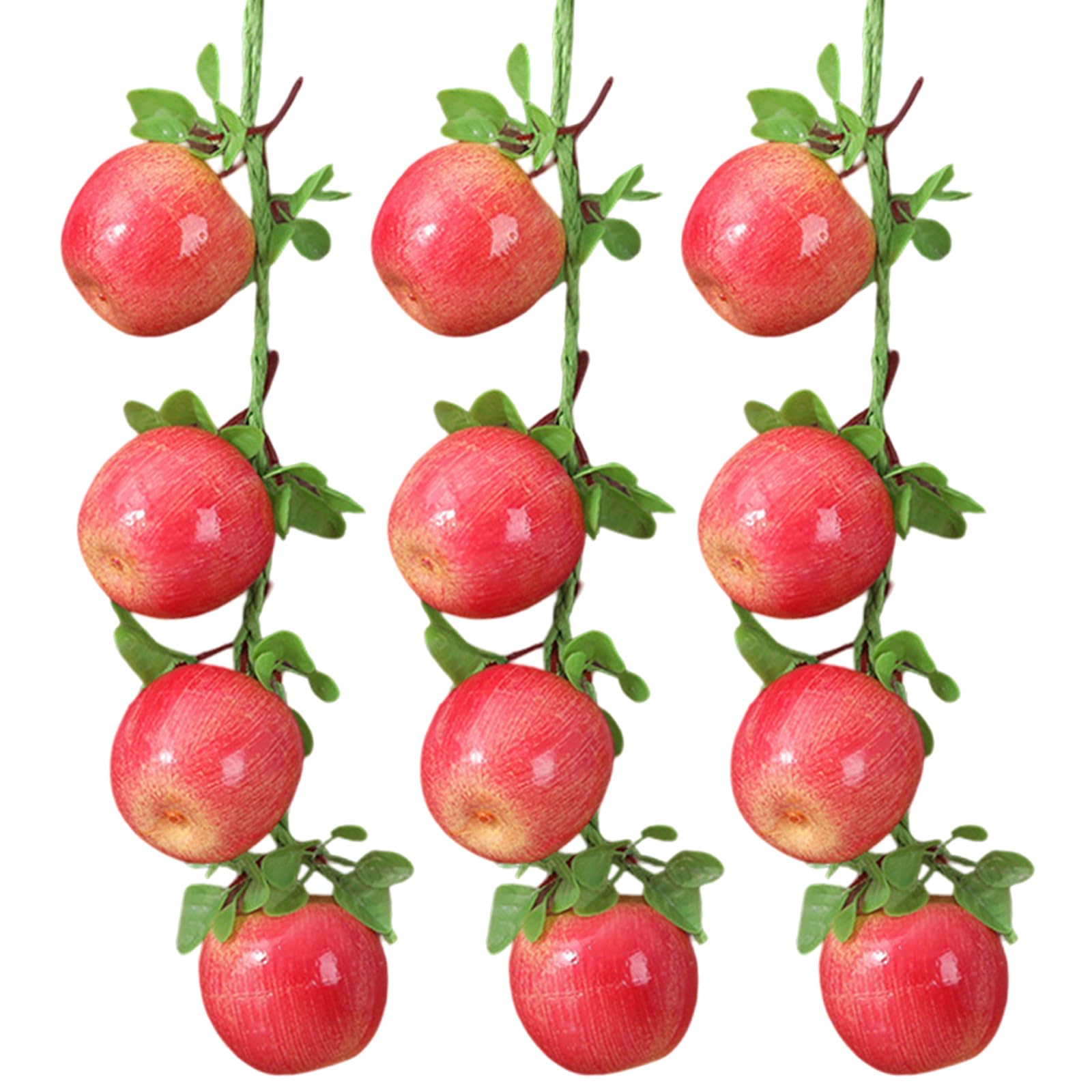 4 Pezzi di Mele Rosse Artificiali Decorative Grandi Frutti di plastica di Mela Rossa simulata per Decorazioni per Feste domestiche, Mele Rosse Artificiali