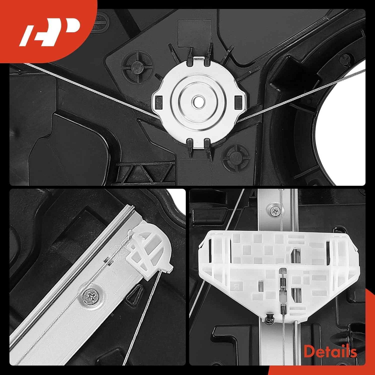 A-Premium Rear Driver Window Regulator Compatible with Dodge Ram 1500 2009-2020 68045171AC (Driver Side)