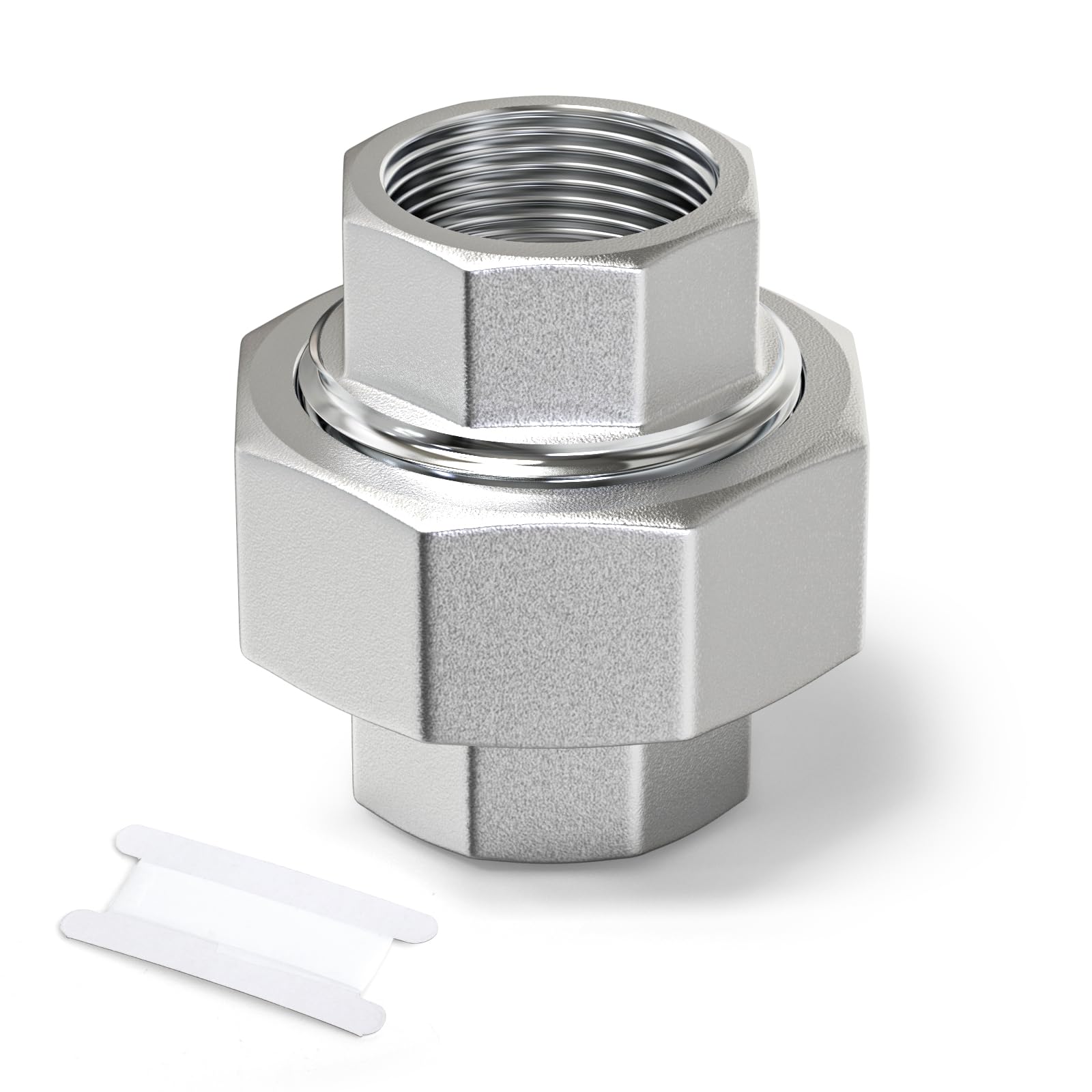 ERGAOBOY 1 Stück Edelstahl 304 1" BSP Innengewinde Rohrverschraubung, Union, Gewinde Adapter für Wasser/Öl/Gas