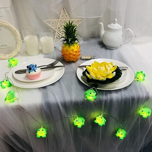 Miniatura 7 de Lindas luces nocturnas de rana de 3M, 20 LED, para dormitorio, dormitorio, decoración de vacaciones (funciona con batería)