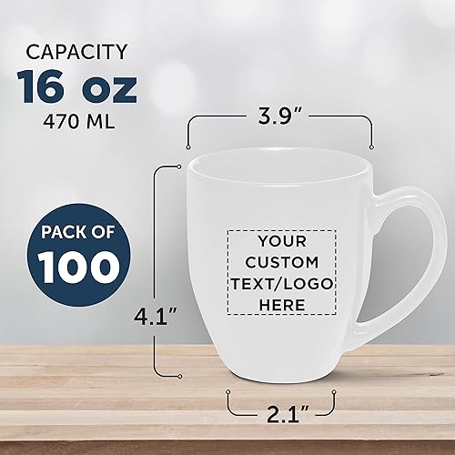 Miniatura 5 de Tazas de café grandes personalizadas de 16 onzas, juego de 10, paquete personalizado a granel, perfectas para té, espresso, capuchino, cacao