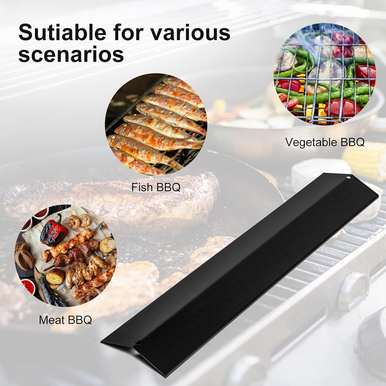 Utheer Grill Parts for Oklahoma Joe's Longhorn Combo 3-Burner Charcoal/Gas Smoker, Oklahoma Joes Grill Replacement Parts For 15202029 12201767 14201767, Heavy Duty Oklahoma Joe Smoker Accessories