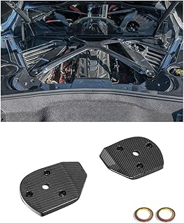 Replacement for 2023-Present Chevrolet Corvette C8 Models with Magnetic Ride | GM Factory Style Dry PrePreg Carbon Fiber Rear Engine Bay Trim Struct Vent Cover Pair (Models with Magnetic Ride)