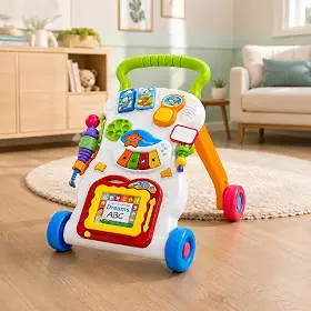 Andador Educativo Musical Didático Infantil Rayo com Painel Interativo para Primeiros Passos Colorido