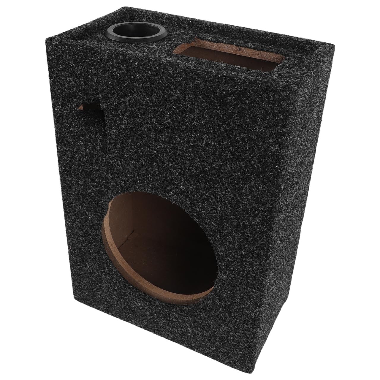 Angoily Cassa Subwoofer Quadrata Sottile 6,5 Pollici in Legno e Feltro, Nera, Portatile, per Sistemi di Enclosure Subwoofer e Apparecchi Audio, per Casa e Eventi All'aperto