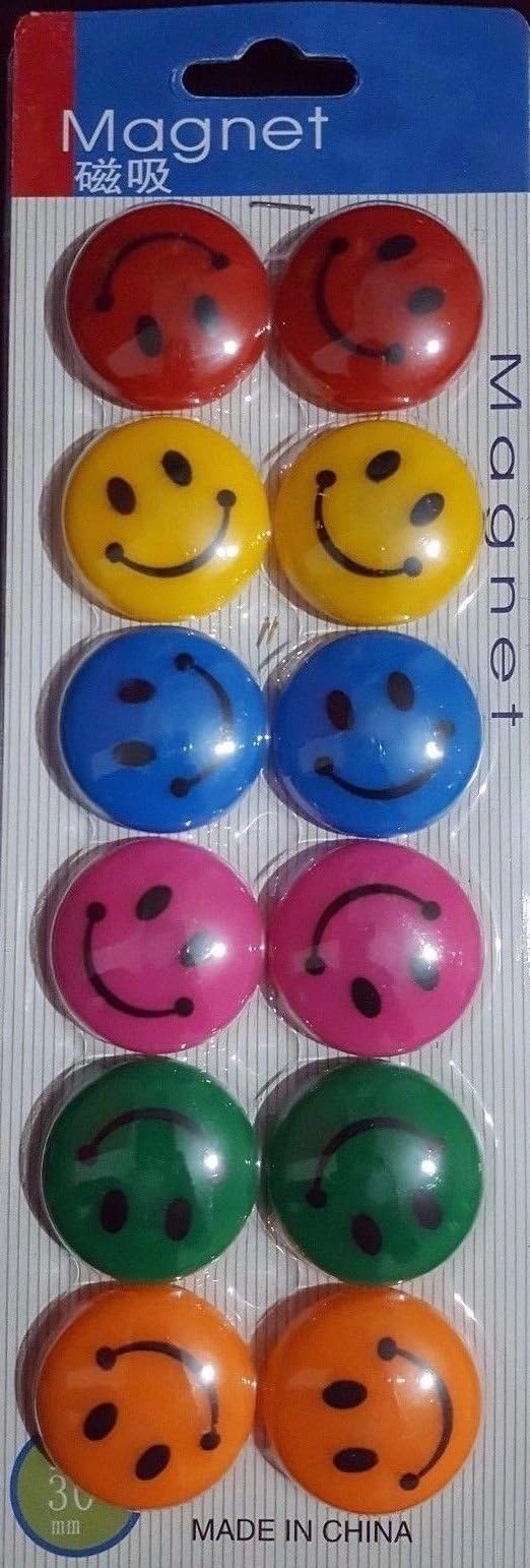 Smiley Face Fridge Magnets Strong Magnet Memo Magnetic Whiteboard Note Holder