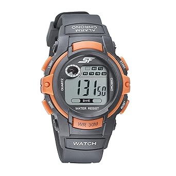 SF Casuals Digital Grey Dial Mens Watch-77110PP04