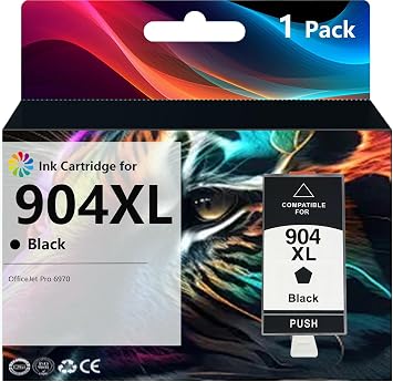 904XL Ink Cartridges Compatible for HP 904 XL Ink Cartridge Compatible for HP OfficeJet Pro 6970 Printers Black