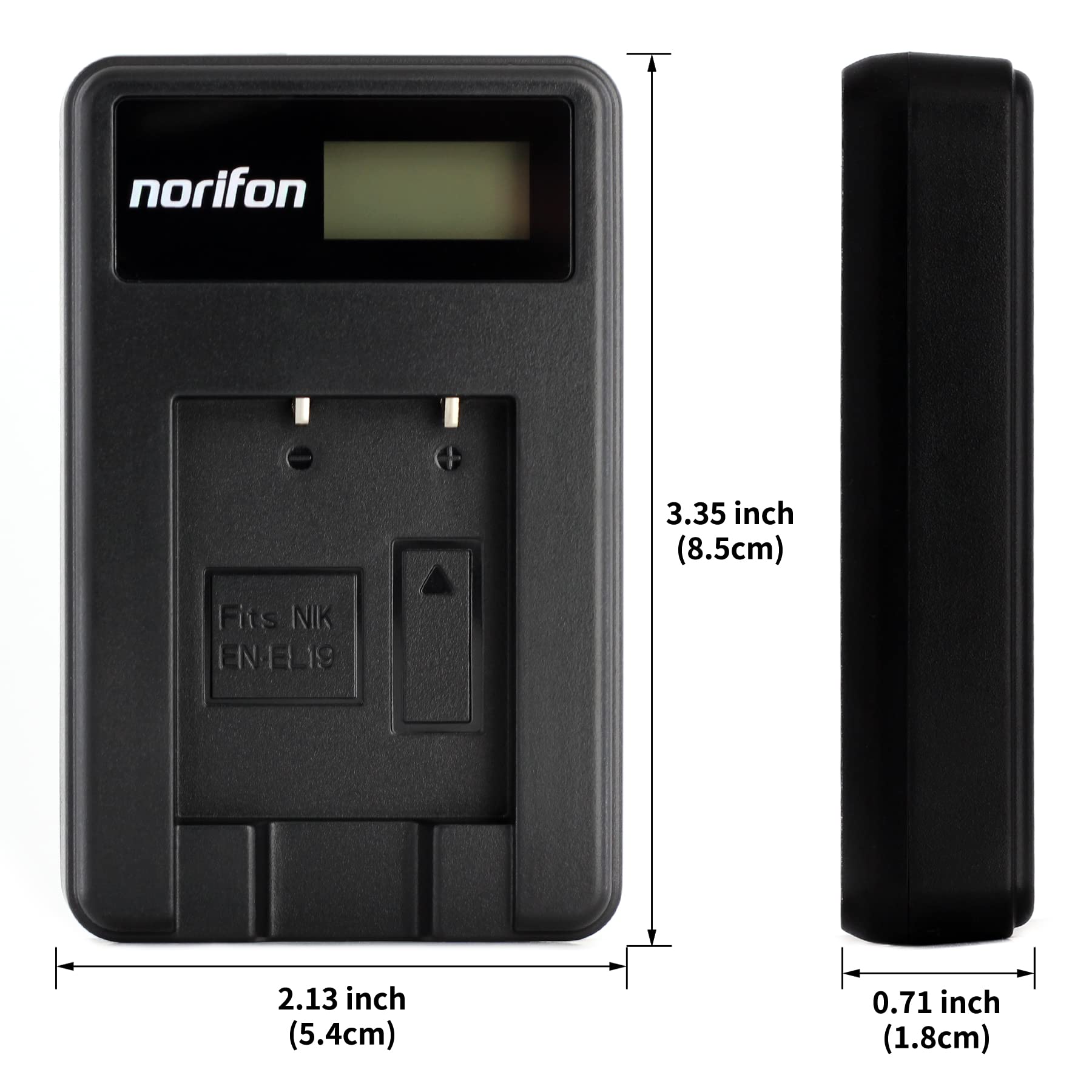 Amazon | Norifon EN-EL19 LCD USB充電器 Nikon Coolpix S33、S7000