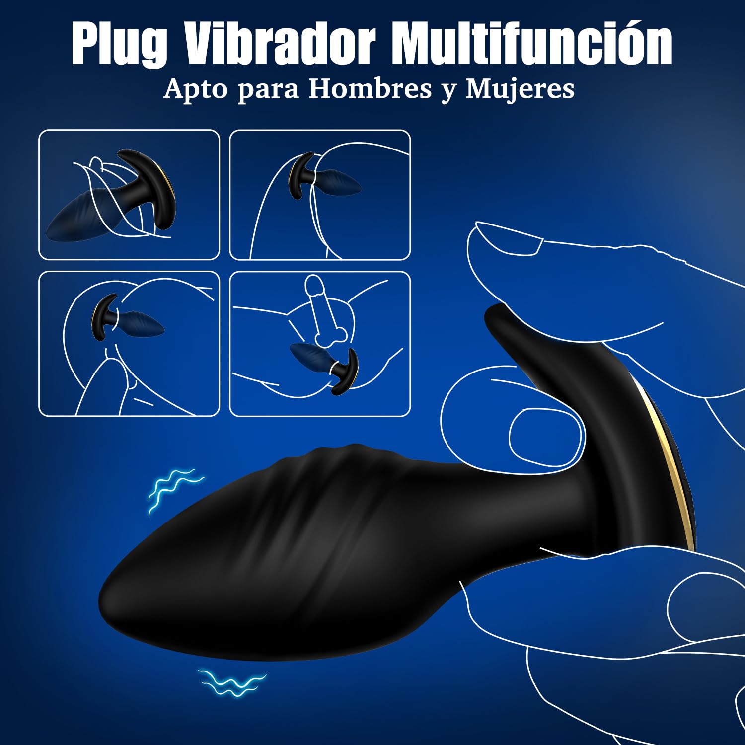 Plug Anal Dilatador Anal Juguetes Eróticos para Pareja Sexuales Plug Anales,con Vibración Vibrador Mando Distancia Vibradorador Mujer Juguetes Eróticos Juguetes Sexuales Vibradores para Hombres (Nero)
