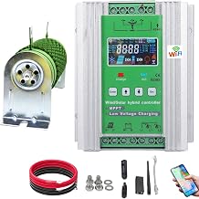 Wind Solar Hybrid Charge Controller, 12V24V48V Automatic Identification, Support Mobile APP, LCD Intelligent Display, MPPT Solar Charging,Wind1000WSolar1000W